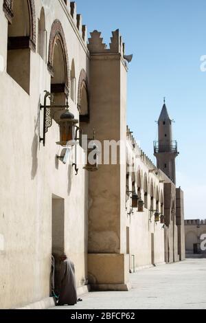 Side entrance into the Mosque of Ibn Tulun  in Cairo, Egypt. Stock Photo