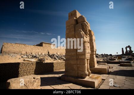 Exterior of Kalabsha Temple in the Nile River near Aswan, Egypt. Stock Photo