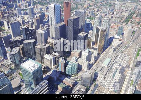 Aerial view of the city center. Toronto. Canada. Stock Photo