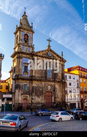 Porto, Portugal - 04 October 2016: Church of Sao Jose das Taipas (Igreja de So Jos das Taipas) early morning. Stock Photo