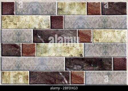 Sandstone bricks seamless of house wall and floor texture background Stock Photo