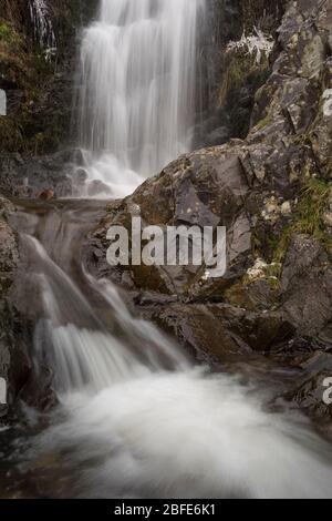 Lightspout Waterfall in Cardingmill Valley, Long Mynd, Shropshire, UK ...