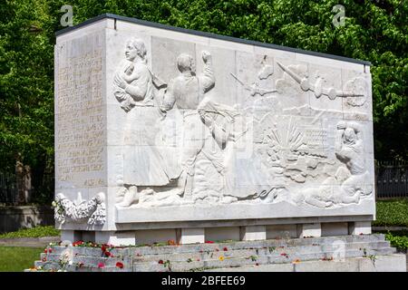 The Soviet War Memorial at Treptow, Berlin, in 2015 Stock Photo