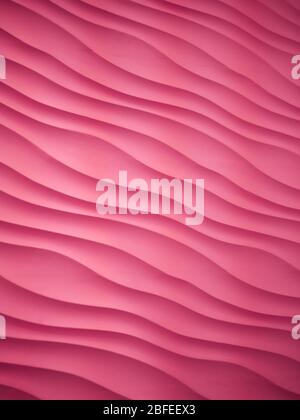 pink waved pattern close up. abstract textured pink painted backgroung Stock Photo