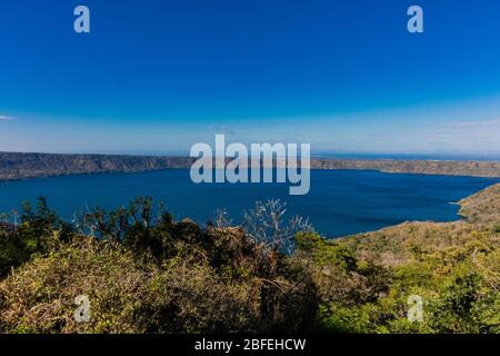 Laguna de Apoyo volcano lake landscapes Granada in Nicaragua Stock Photo