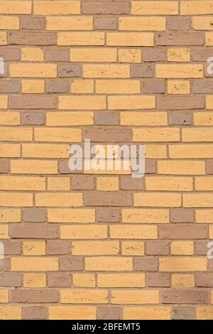 Texture of beige and brown dutch brick facade with diamond patterns Stock Photo