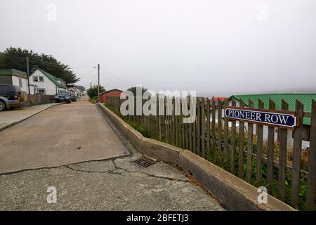 Pioneer Row in Stanley, Falkland Islands, Falklands Stock Photo