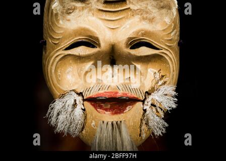 Japanese No theatre traditional mask (Ko-omote) Stock Photo