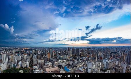 giant center of Sao Paulo, the biggest town in southern hemisphere Stock Photo