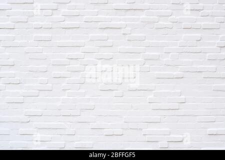 An empty white brick wall from the front Stock Photo