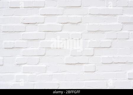 A close up of empty white brick wall from the front Stock Photo
