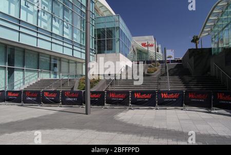 Westfield Entrance Closed during London Lockdown Stock Photo