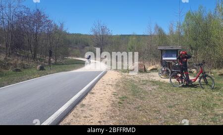 naherholungsgebiet, berzdorfer see, hafen ,rundweg nahe rutschung p, naturschutzgebiet, kreis görlitz , tauchitz , deutsch-ossig , berzdorf Stock Photo