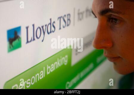 Illustrative image of the Lloyds TSB website. Stock Photo