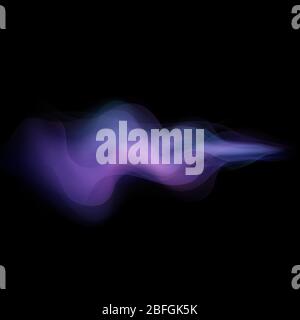 Abstract purple flow smooth color wavy motion effect element. Smoke wave lines. EPS 10 Stock Vector