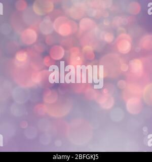 Beautiful pink and orange magic glitter lights bokeh background with vignette. EPS 10 Stock Vector