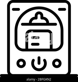 Electric sterilizer icon, outline style Stock Vector