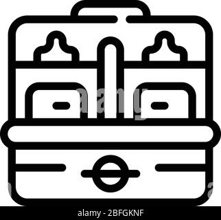Bottle sterilizer icon, outline style Stock Vector
