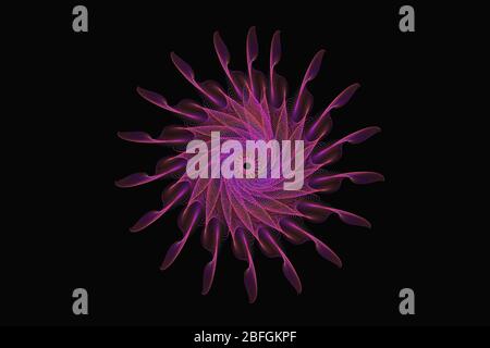Abstract neon jellyfish on black background. Vector illustration eps Stock Vector