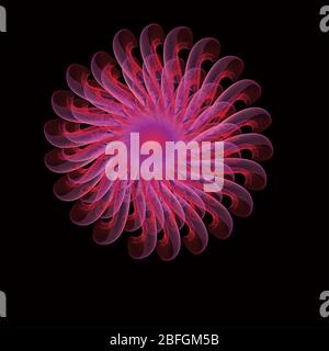 Abstract neon jellyfish on black background. Vector illustration eps Stock Vector