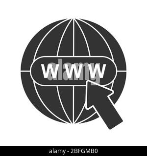 Vector icon of the world wide web connection Sign. Template for the ...