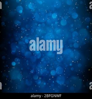 Abstract blue bokeh background. EPS 10 vector file Stock Vector