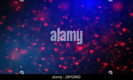 Dark romantic color bokeh background with soft lights with red gradient ...