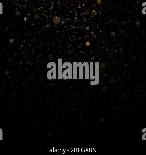 Overlay effect glitter gold light shine effect on black background. EPS ...
