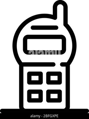 Walkie talkie icon, outline style Stock Vector
