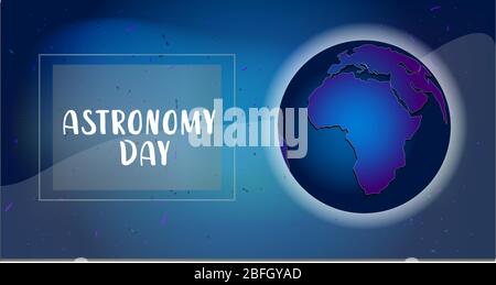 Astronomy. Landing page for the site. Template for space organization. vector illustration. Stock Vector