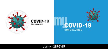 Covid-19 coronavirus logo, symbol design Stock Vector