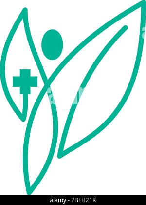 Medical Health Clinic Illustration logo  template Stock Vector