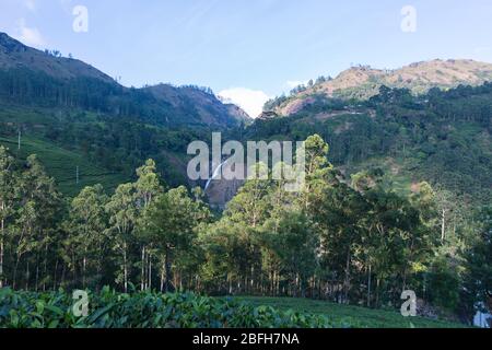 Attukad waterfalls in Munnar kerala india Stock Photo