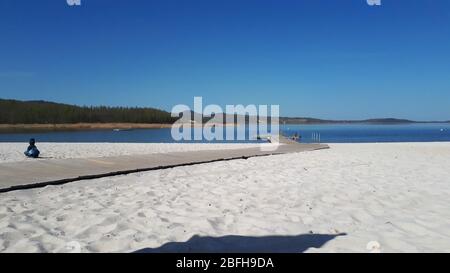 naherholungsgebiet, berzdorfer see, hafen , blaue lagune, kreis görlitz , tauchitz , deutsch-ossig , berzdorf Stock Photo