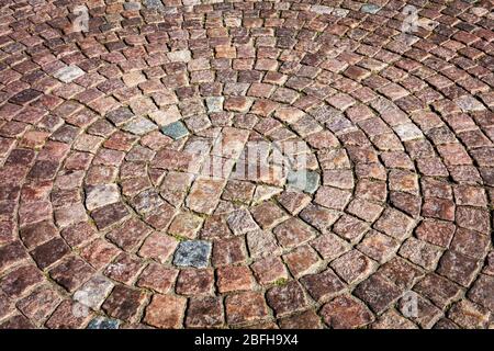 abstract background of old cobblestone pavement Stock Photo