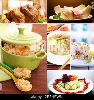 Collage bar food Stock Photo