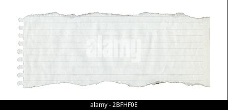 Blank lined paper background isolated on white Stock Photo