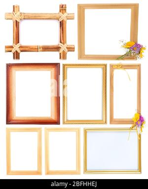 Collection of  frames isolated on white Stock Photo