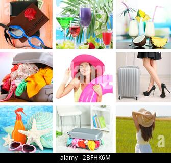 Summer vacation collage Stock Photo