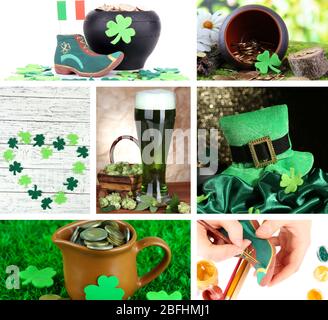 Patrick's Day collage Stock Photo