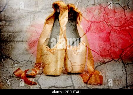 Ballet pointe shoes Stock Photo