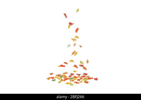 Falling maple leaves. Autumn pattern Vector illustration. Stock Vector