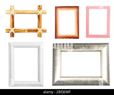 Collage of frames isolated on white Stock Photo