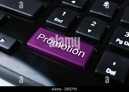 Close up of Promotion keyboard button Stock Photo