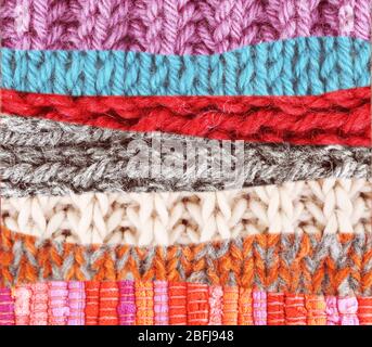 Assortment of different textures in collage, mix of textures as background Stock Photo