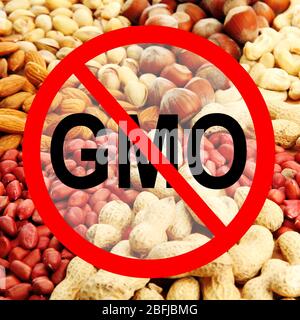 Assortment of tasty nuts without gmo Stock Photo