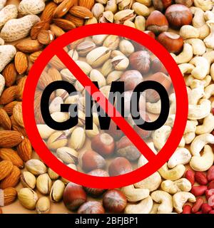 Assortment of tasty nuts without gmo Stock Photo