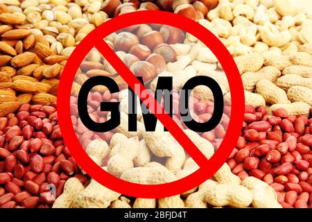 Assortment of tasty nuts without gmo Stock Photo