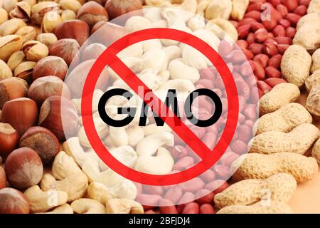 Assortment of tasty nuts without gmo Stock Photo