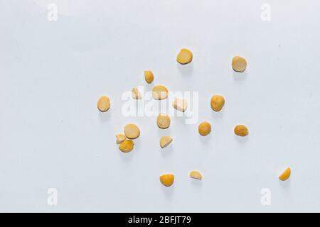 The chickpea or chick pea (Cicer arietinum) is an annual legume of the family Fabaceae, subfamily Faboideae. Stock Photo